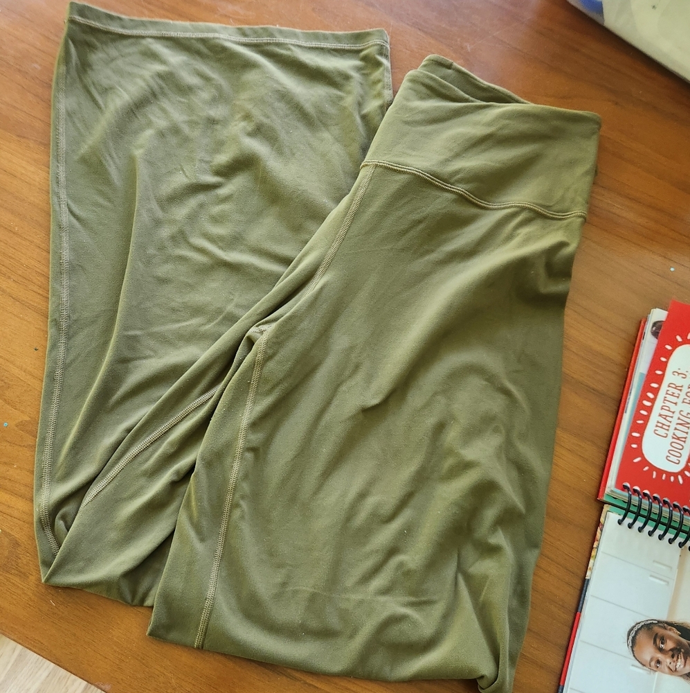 Athleta Elation Sage Green Wide Leg Pants